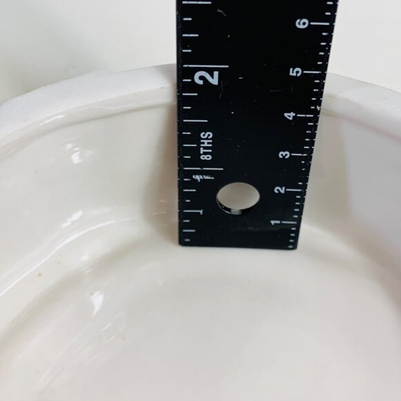 Iridescent Trinket Box Vanity Power Dish Lid Speckled Turquoise Knob Ceramic VTG - Picture 9 of 13